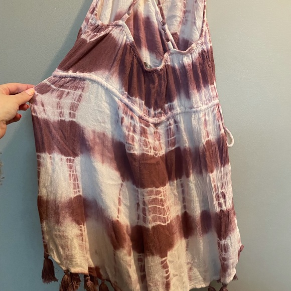 ASOS Beach Playsuit Tie Dye with Tassel Trim - Picture 4 of 8